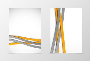 Poster - Front and back wave flyer template design
