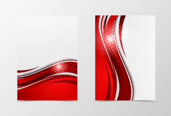 Poster - Front and back wave flyer template design