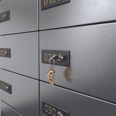 3D rendering safe deposit boxes