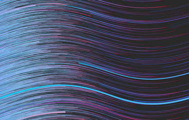 Fototapete - Digital horizontal red and blue lines abstract background. 3d rendering