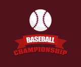 Fototapeta Sport - baseball championship ball icon vector illustration graphic design