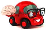 Fototapeta Pokój dzieciecy - Fun car - 3D Illustration