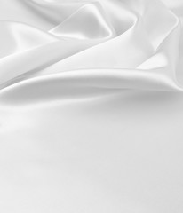smooth elegant white silk or satin luxury cloth texture as weddi