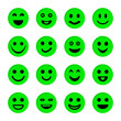 zestaw ikon uśmiech człowieka

