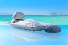 Sea Salt On A Background Of Seascape