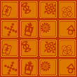 © drutska - seamless pattern with adinkra symbols for your design