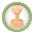 Wooden stamp icon