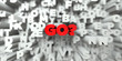 © Chris Titze Imaging - GO? -  Red text on typography background - 3D rendered royalty free stock image. This image can be used for an online website banner ad or a print postcard.