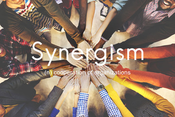 Wall Mural - Synergism Team People Graphic Concept