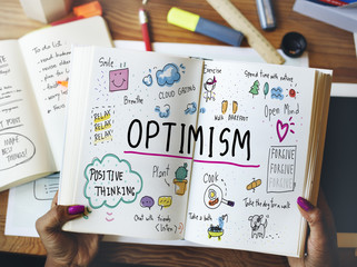 Wall Mural - positive thinking simple life graphic concept