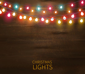 Wall Mural - Christmas Lights Poster