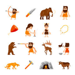 Wall Mural - Stone Age Icons Set 