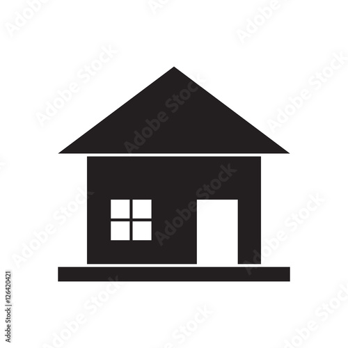 Simple house icon, grayscale on white background Stock Vector | Adobe Stock