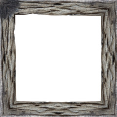 wood frame isolated on white background