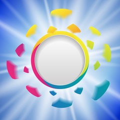 Aufkleber - colorful explosion design template