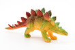 Stegosaurus toy model on white background