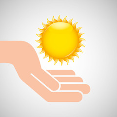 Sticker - weather concept forecast sun icon design vector illustration eps 10