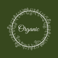 Sticker - organic food product icon vector illustration graphic design