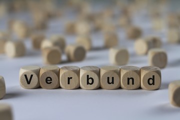 Wall Mural - Verbund - Holzwürfel mit Buchstaben