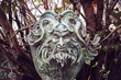 Satyr Woodland god face sculpture