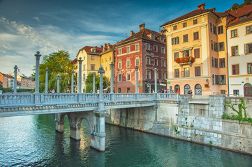 Wall Mural - Old town of Ljubljana