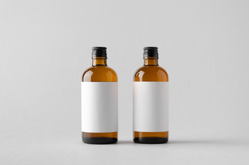 Wall Mural - Pharmaceutical Bottle Mock-Up - Two Bottles. Blank Label