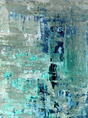 Wall Mural - Turquoise Abstract Art Painting