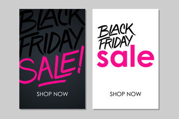 Wall Mural - Black Friday Sale flyers for business, promotion and advertising. Vector illustration.