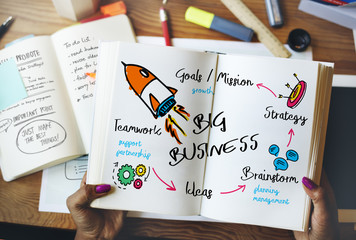 Wall Mural - new business achievement organization progress concept