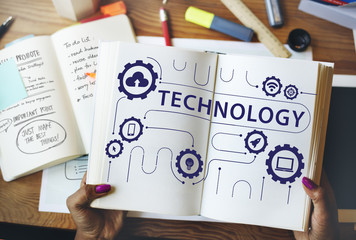 Wall Mural - Technology Connecting Cloud Network Concept