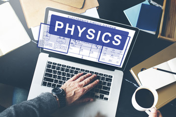 Wall Mural - physics complex experiment formula function concept