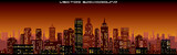 Fototapeta Do pokoju - Cityscape Background. Night Skyline Banner