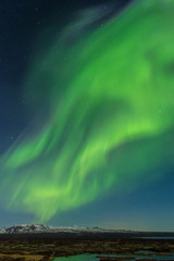 Wall Mural - aurora borealis over the thingvellir national park - iceland