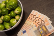 Wzrost cen euro brukselka warzywa