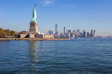 Statue Of Liberty And Manhattan
