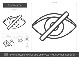 Canvas Print - Invisible line icon.