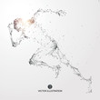 © liuzishan - Running Man, points, lines and connected to form, vector illustration.