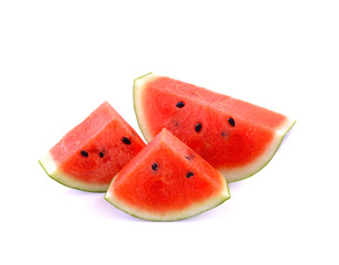 Wall Mural - fresh watermelon on white background