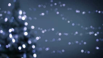 Wall Mural - defocused christmas tree lights. computer generated seamless loop animation. 4k (4096x2304)
