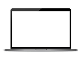 Poster - mock-up personal laptop computer on white background vector drawing