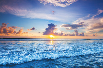 Poster - Sunset over sea on Bali