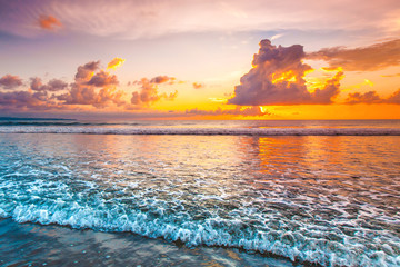 Poster - Sunset over sea on Bali