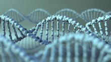 DNA Molecules. Gene, Genetic Research Or Modern Medicine Concepts. 3D Rendering