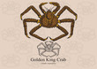 Golden King Crab. Vector illustration for artwork in small sizes. Suitable for graphic and packaging design, educational examples, web, etc.