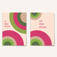Wall Mural - modern abstract brochure cover template with circles