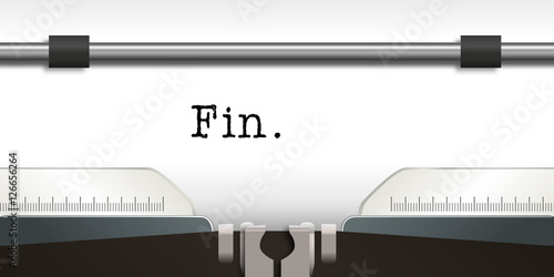 Fotografía Machine à écrire - écrivain - Fin