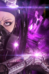 Poster - Cyber-Gothic girl