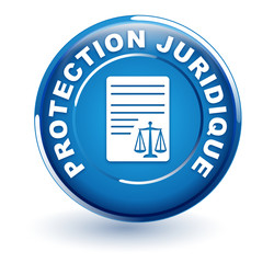 Poster - protection juridique sur bouton bleu