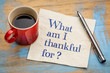 What am I thankful for?