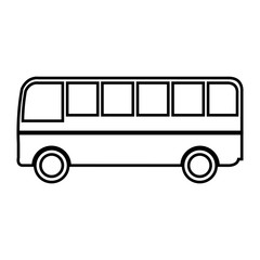 Wall Mural - bus transport silhouette icon vector illustration design